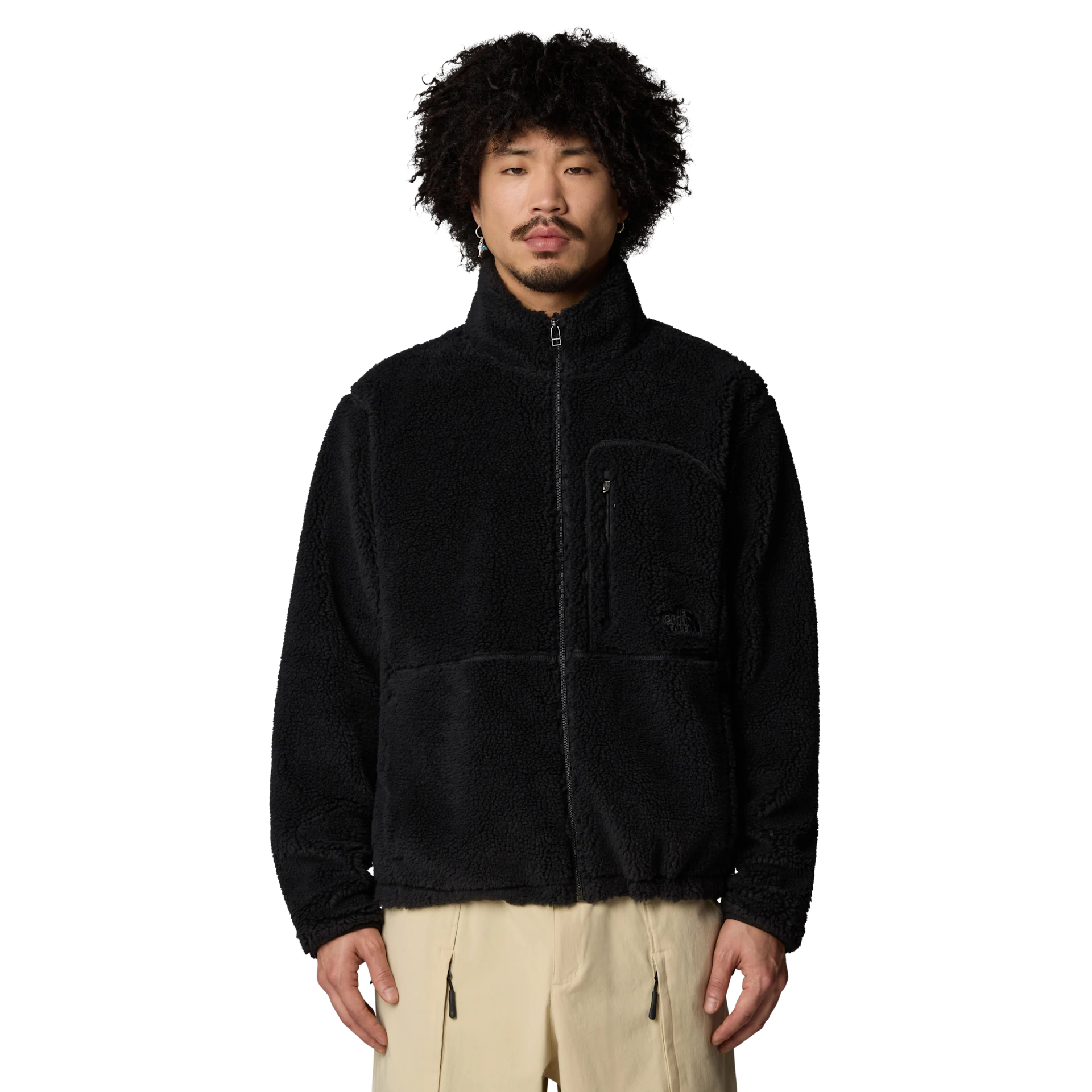 The North Face Giacca Pullover in Pile Extreme Uomo in Tessuto Tecnico Nero Full Zip