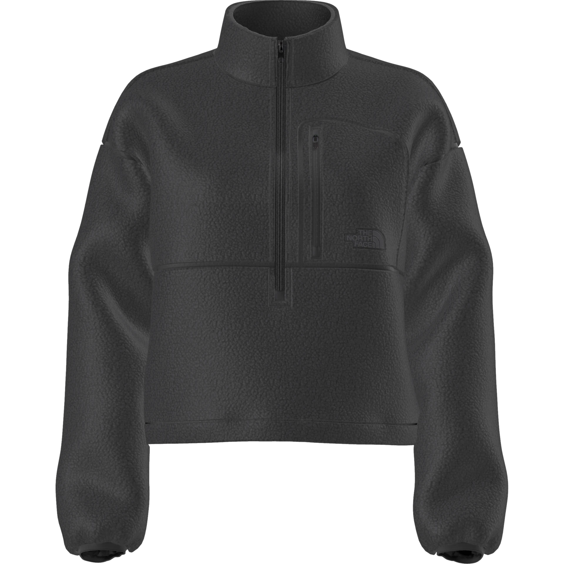 The North Face Giacca Pullover Corta in Pile Extreme Donna in Tessuto Tecnico Nero Half Zip