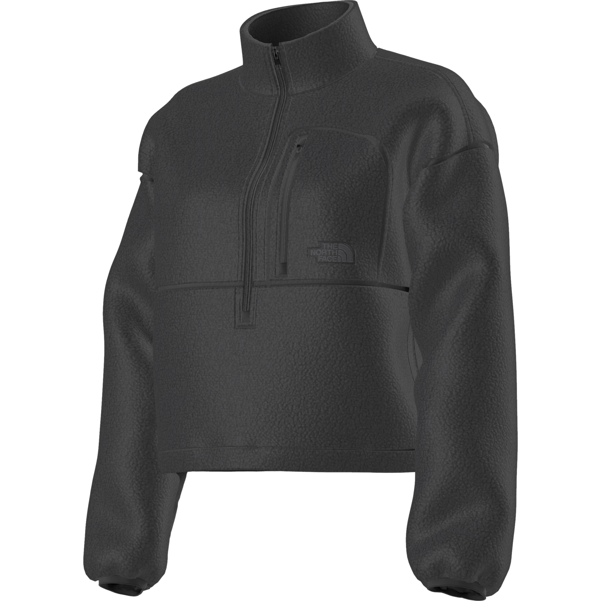 The North Face Giacca Pullover Corta in Pile Extreme Donna in Tessuto Tecnico Nero Half Zip