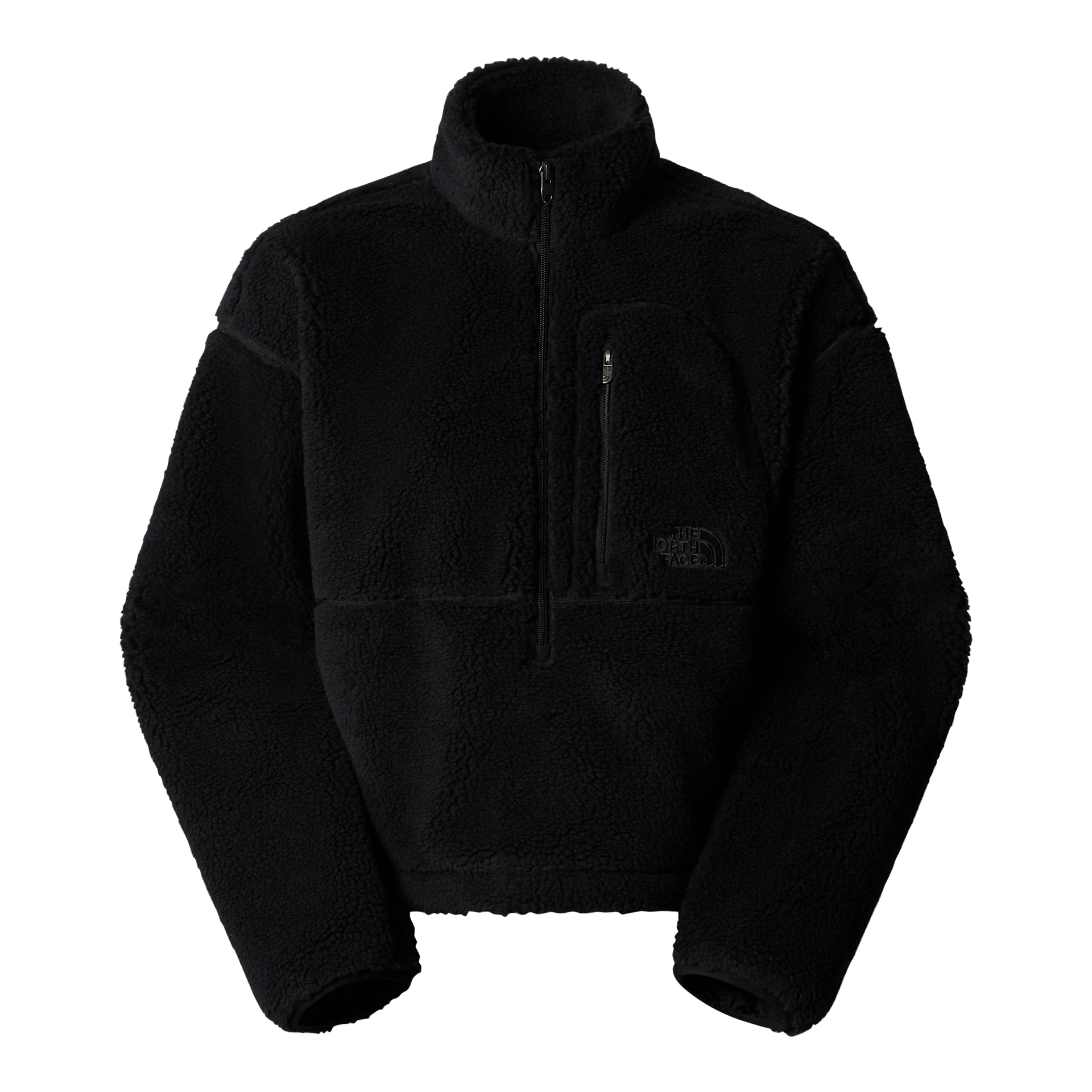 The North Face Giacca Pullover Corta in Pile Extreme Donna in Tessuto Tecnico Nero Half Zip
