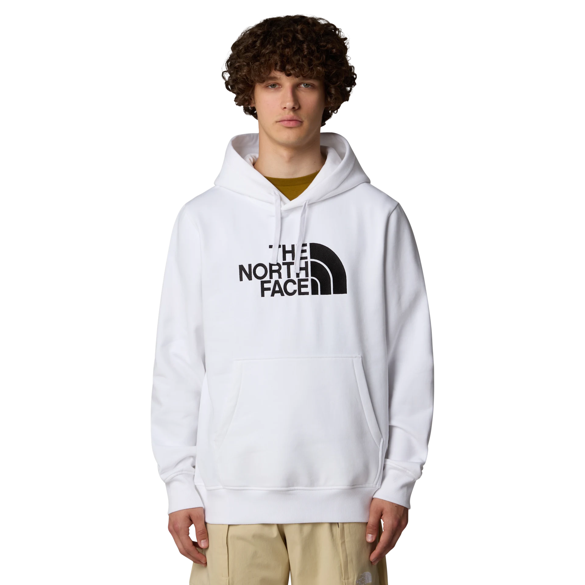 The North Face felpa con cappuccio Drew Peak uomo BIG LOGO bianco