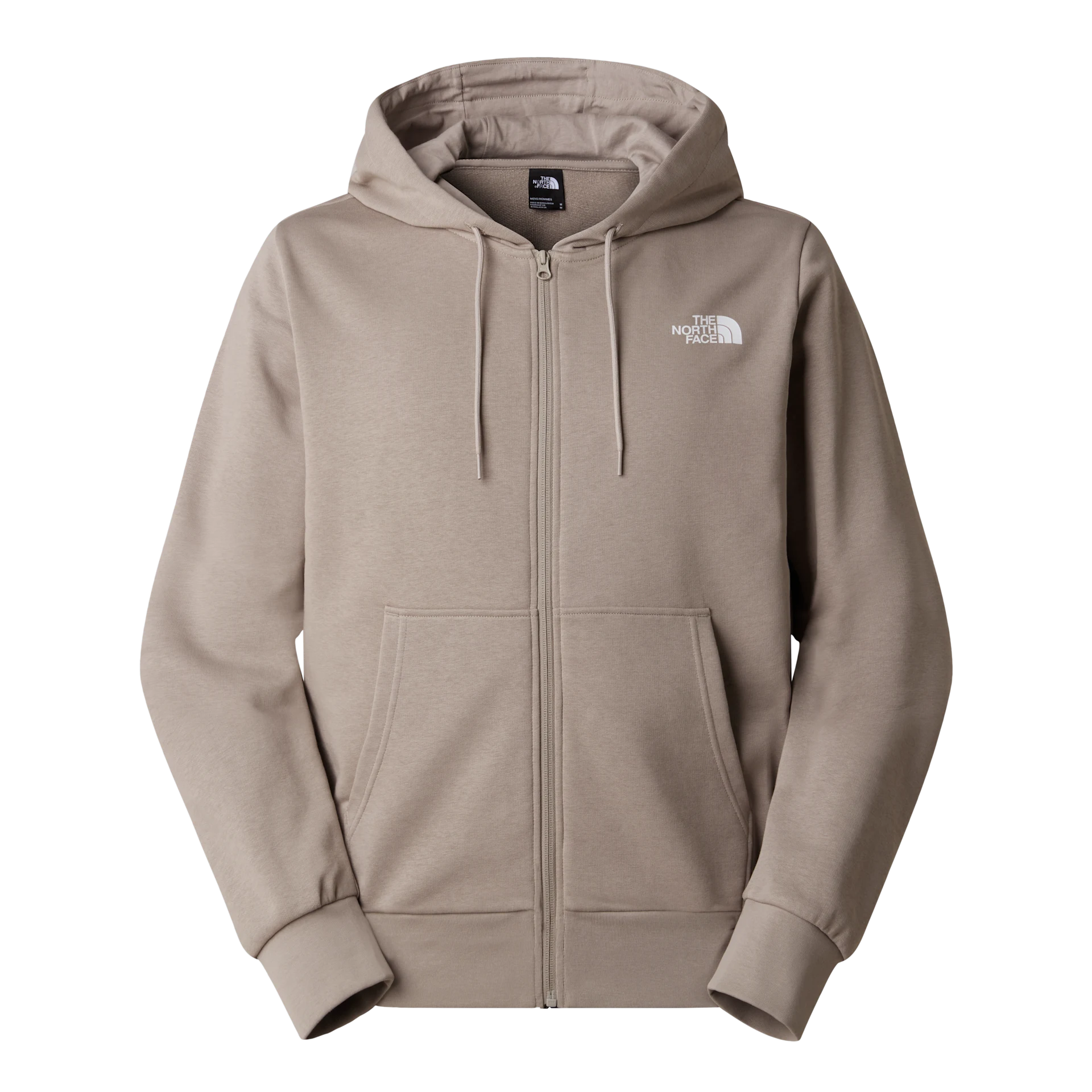 The North Face Felpa Full Zip con Cappuccio Half Dome Light Uomo in Misto Cotone Beige Stone Slab