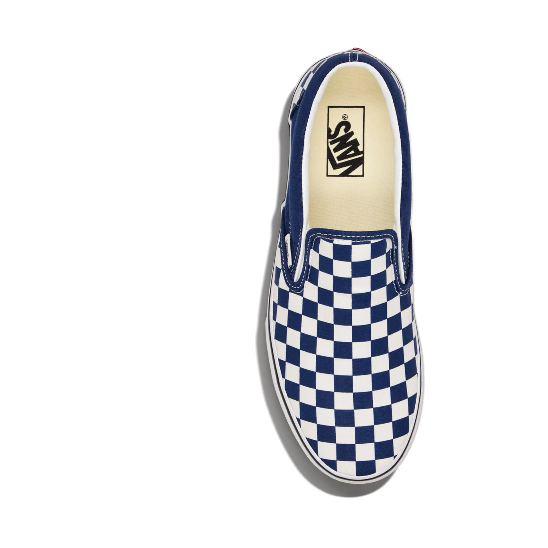 Vans Scarpe Classic Slip-On Checkerboard in Tela Blu Indigo Unisex