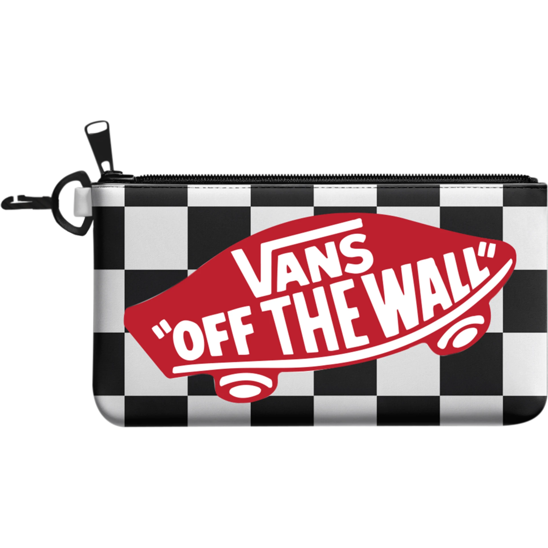 Vans Portafoglio Logo Off The Wall Zip Wallet Trama Checkerboard Nero Bianco Unisex