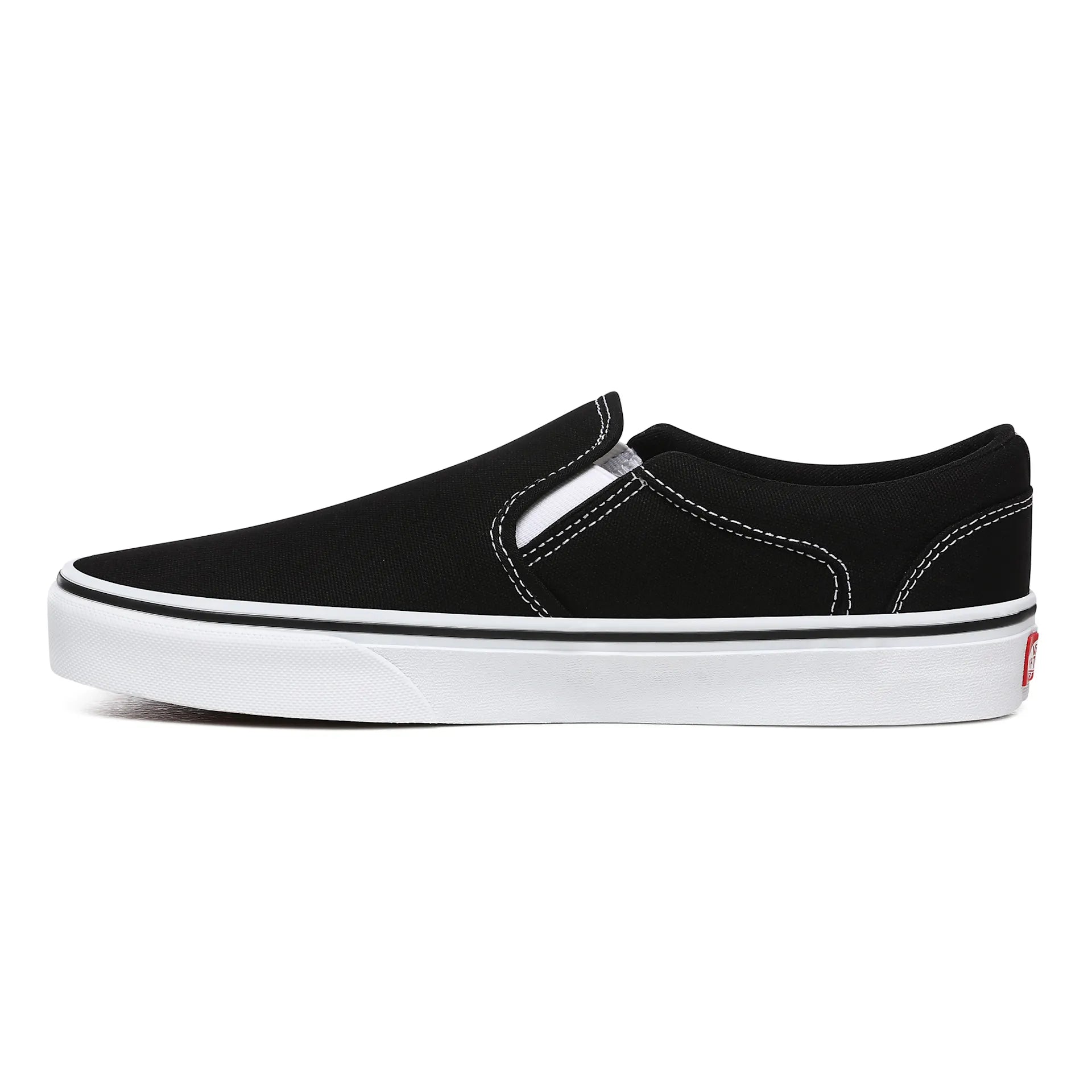 Vans Scarpe da Ginnastica Asher Uomo in Canvas Nero Bianco