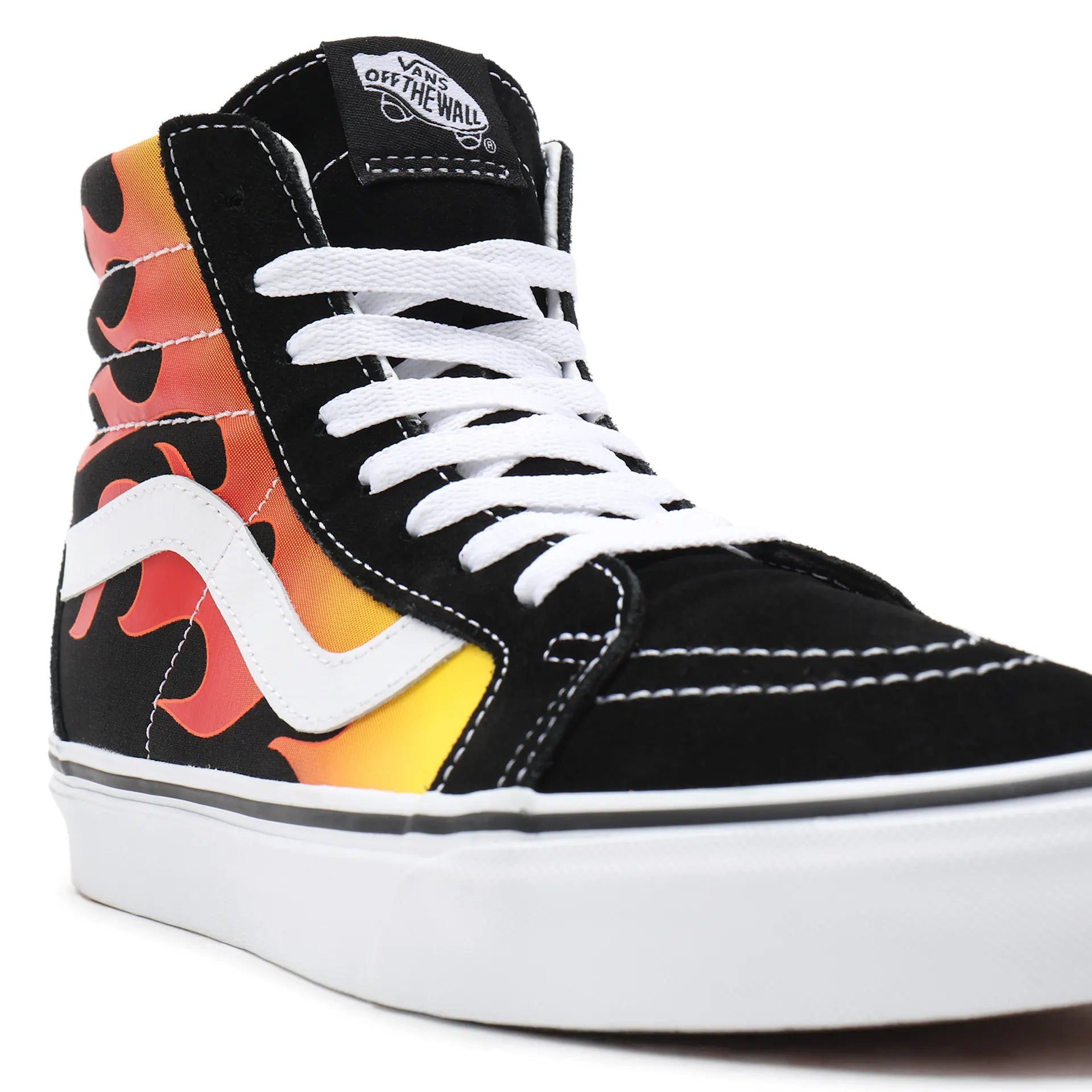 Vans Sneakers Alte Unisex SK8-Hi Reissue FLME BLKWH Tela e Suede Nero