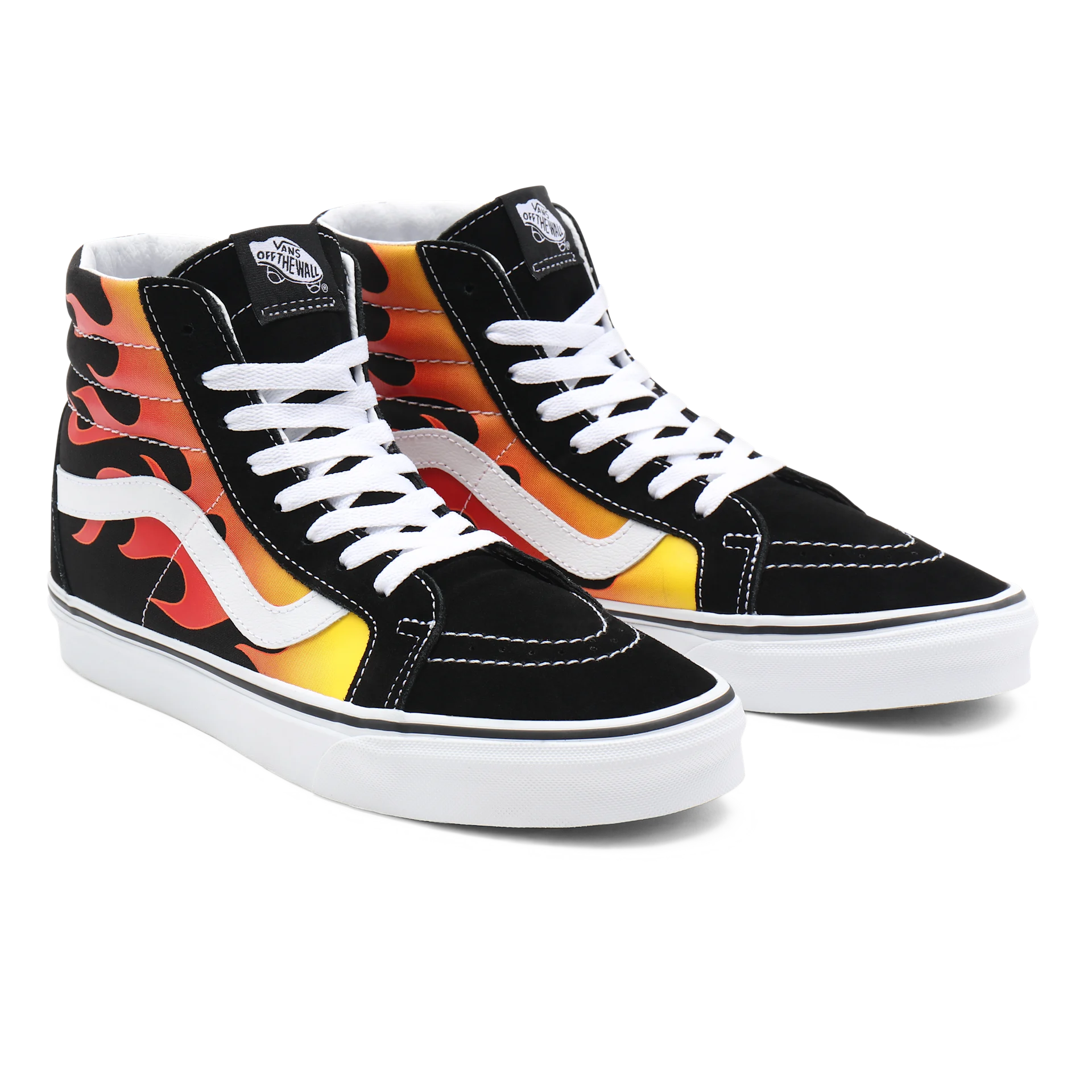 Vans Sneakers Alte Unisex SK8-Hi Reissue FLME BLKWH Tela e Suede Nero