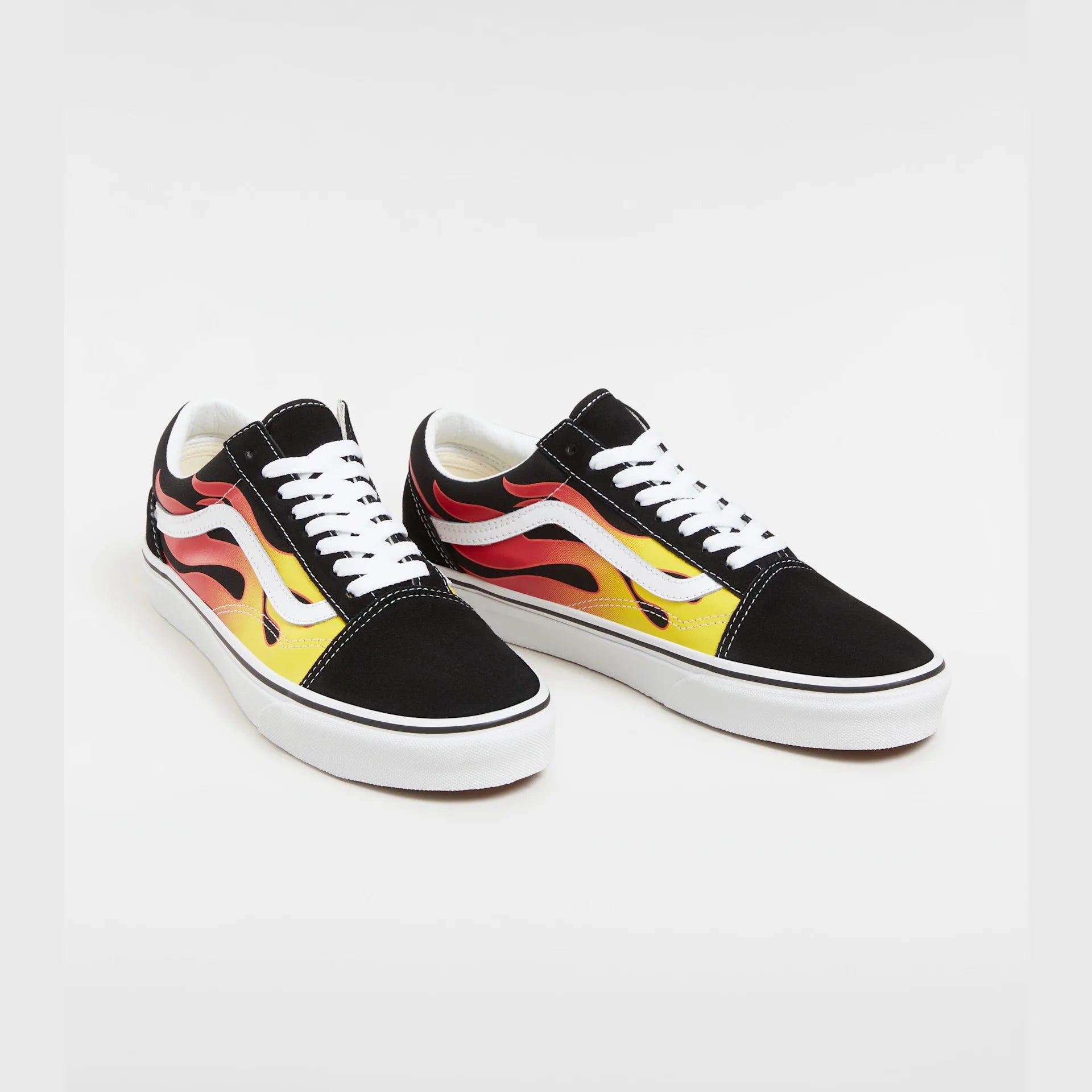 Vans Scarpe Basse sneakers Old Skool PRNT FLAME in Tela Nero