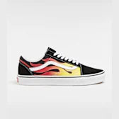 Vans Scarpe Basse sneakers Old Skool PRNT FLAME in Tela Nero