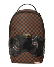 Sprayground Backpack Scuola City Viaggio Motivo a Scacchi Marrone Unisex Morso Trasparente