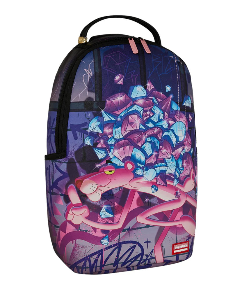 Sprayground Zaino Big Backpack Scuola City Viaggio Shark pink panther diamond
