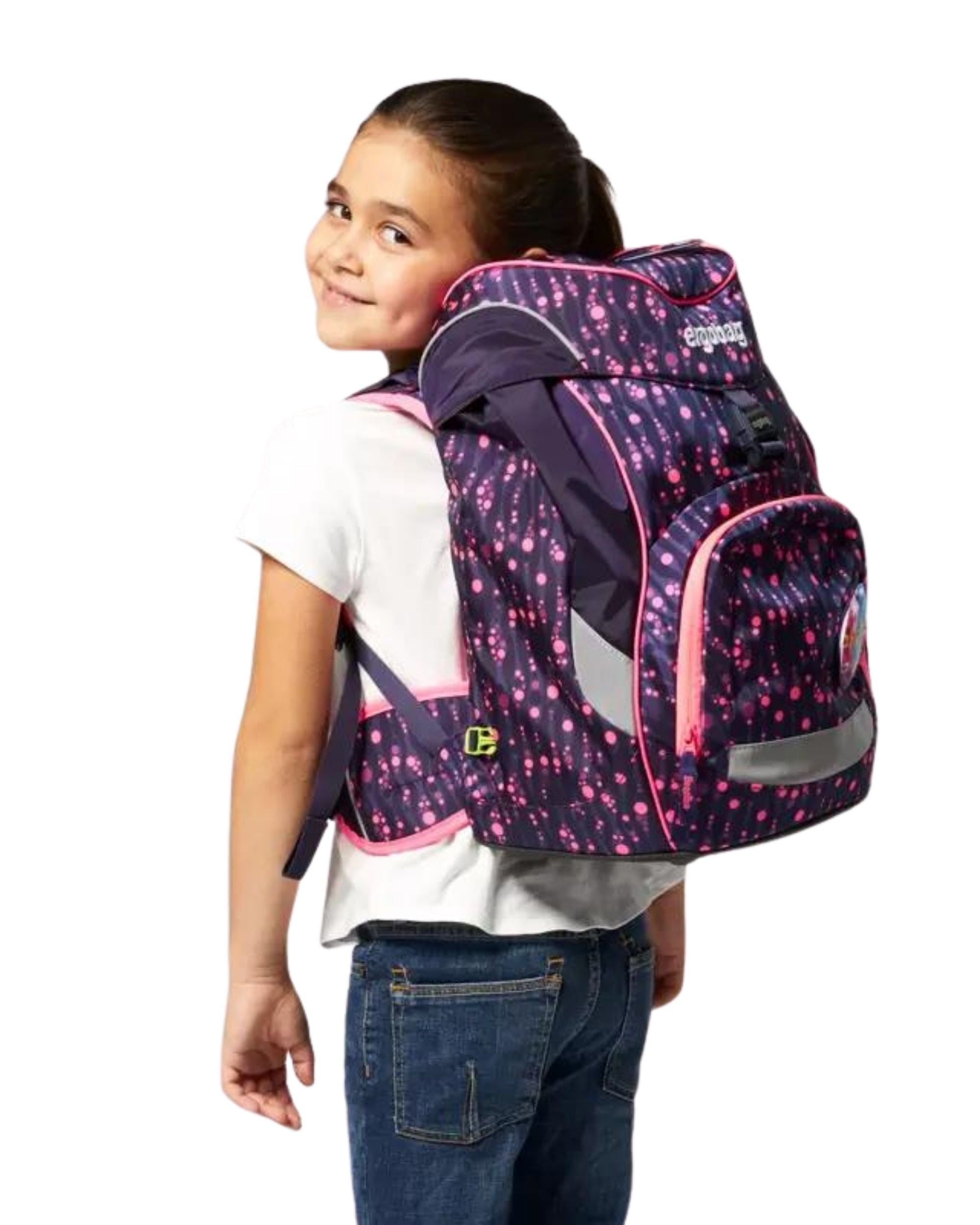 Ergobag Ergonomic Customizable Eco Water Resistant Dirt Purple Kids