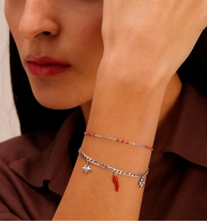 Brosway Bracciale Donna Acciaio Cristalli Cornetto/quadrifoglio Chant BAH64