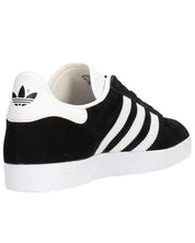 Adidas Scarpe Sneakers Gazelle in Pelle Suede Nero Bianco Uomo