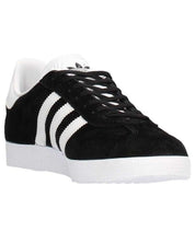 Adidas Scarpe Sneakers Gazelle in Pelle Suede Nero Bianco Uomo