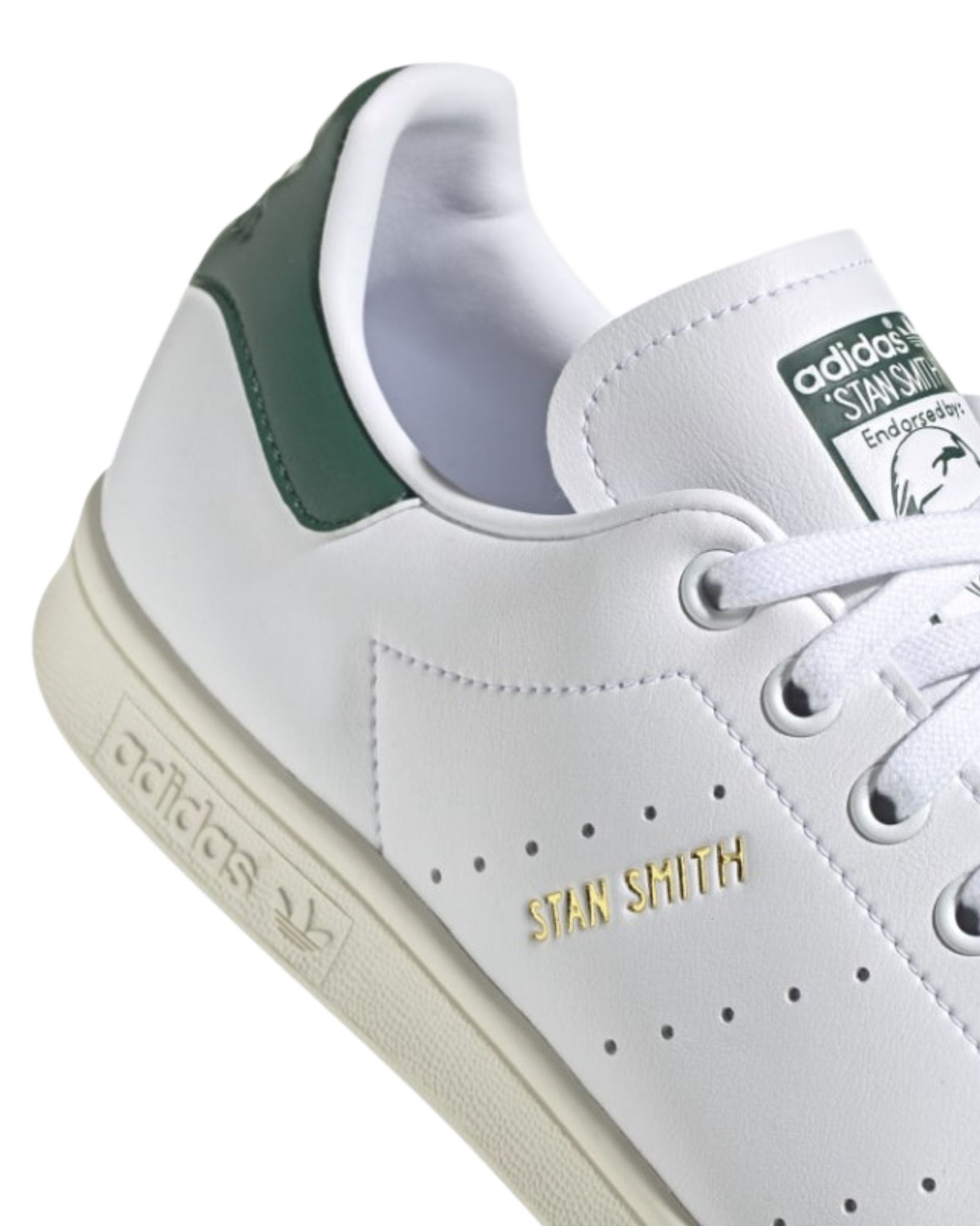 Adidas Sneaker Casual Stan Smith Tomaia in Pelle Bianco Verde Uomo