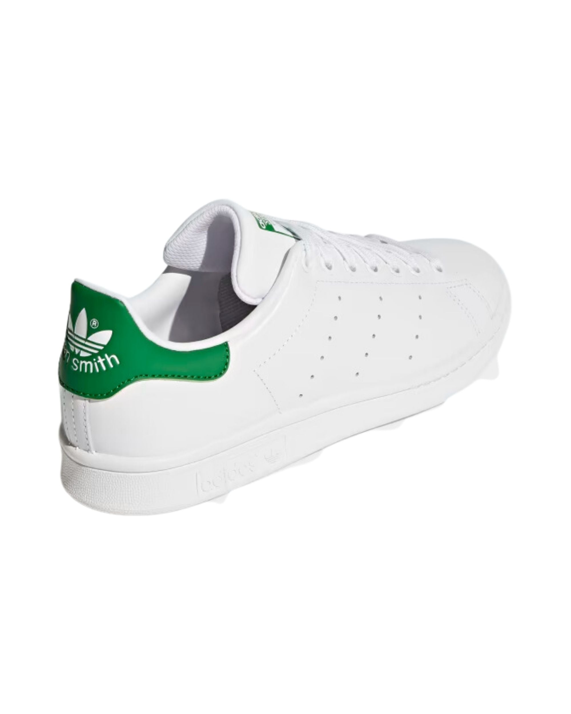 Adidas Sneakers Stan Smith in Pelle Bianco Bianco Verde Uomo