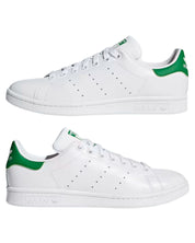 Adidas Sneakers Stan Smith in Pelle Bianco Bianco Verde Uomo