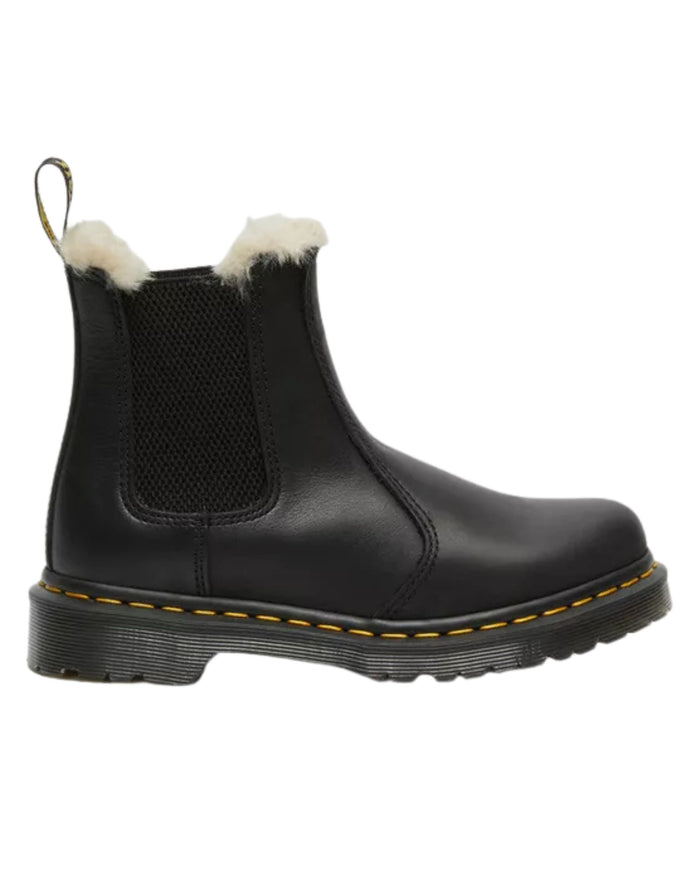 Dr. Martens Chelsea 2976 Leonore Con Pelliccia Nero Donna 1