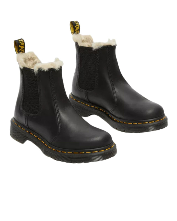 Dr. Martens Chelsea 2976 Leonore Con Pelliccia Nero Donna 3