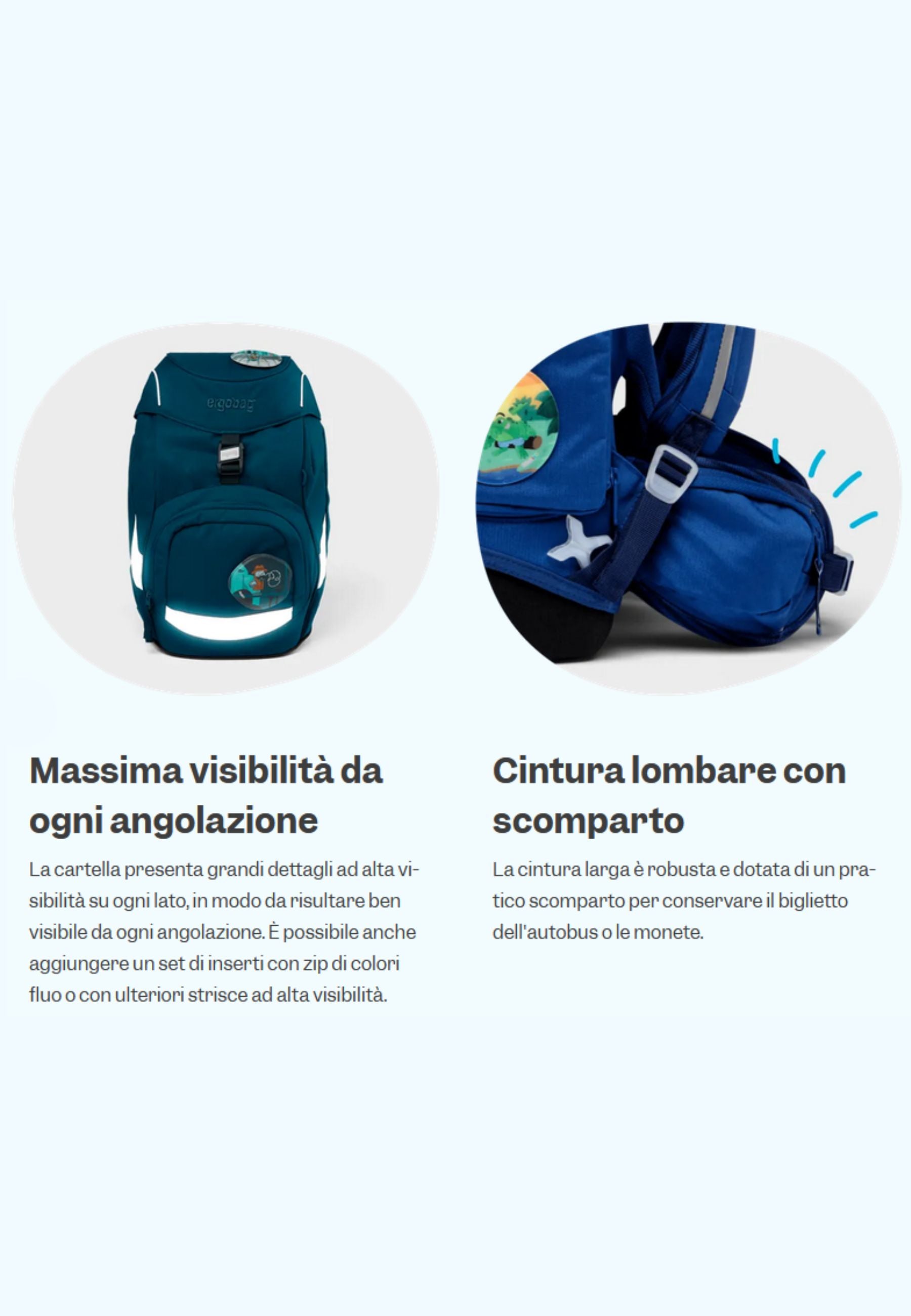 Ergobag Set prime zaino portapenne Ergonomico Personalizzabile Eco Resistente Acqua Sporco Verde Bambino bearrex