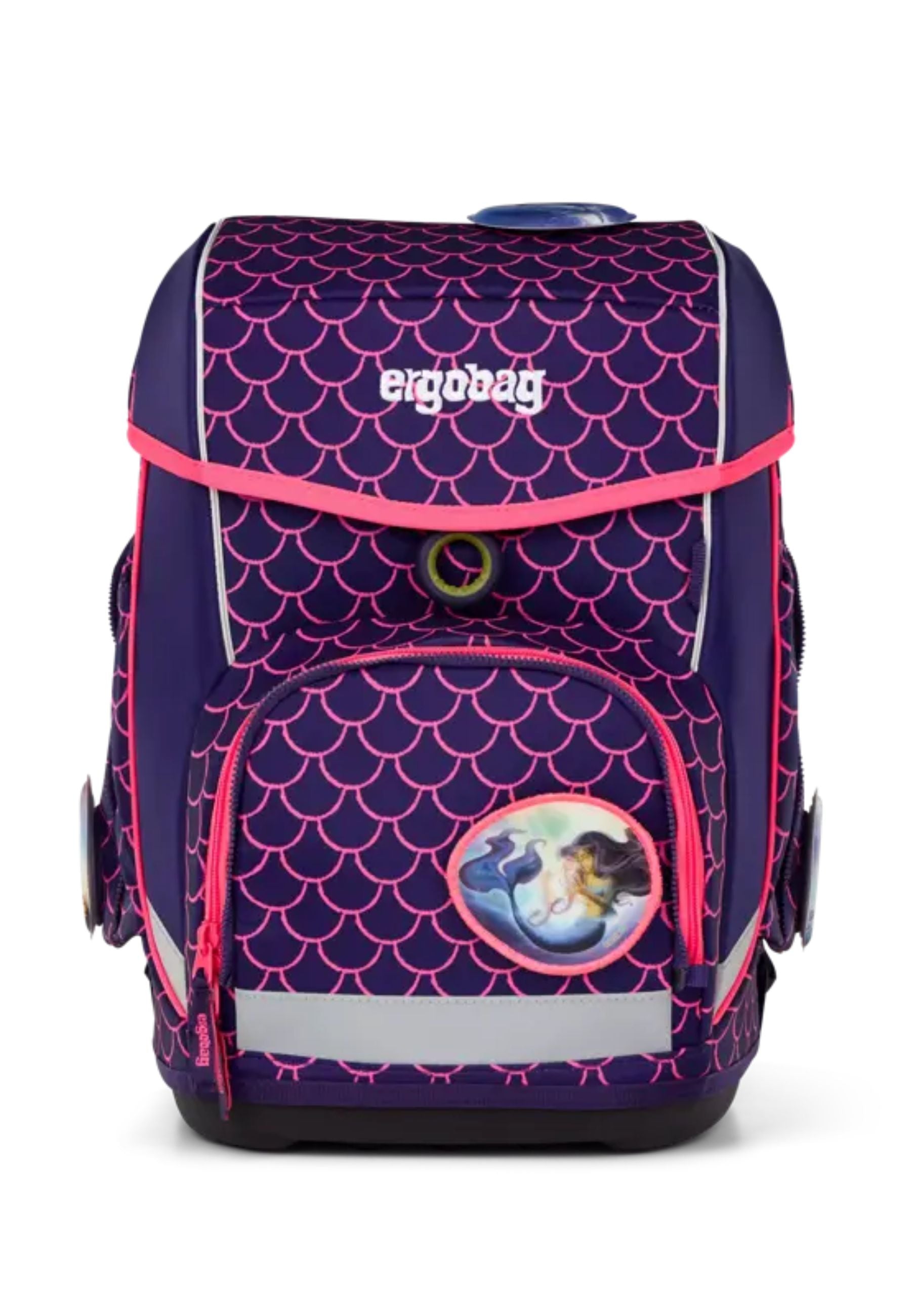 Ergobag Set Zaino Scolastico Pearl 5 Pezzi in Poliestere Viola Set Cubo Bambina