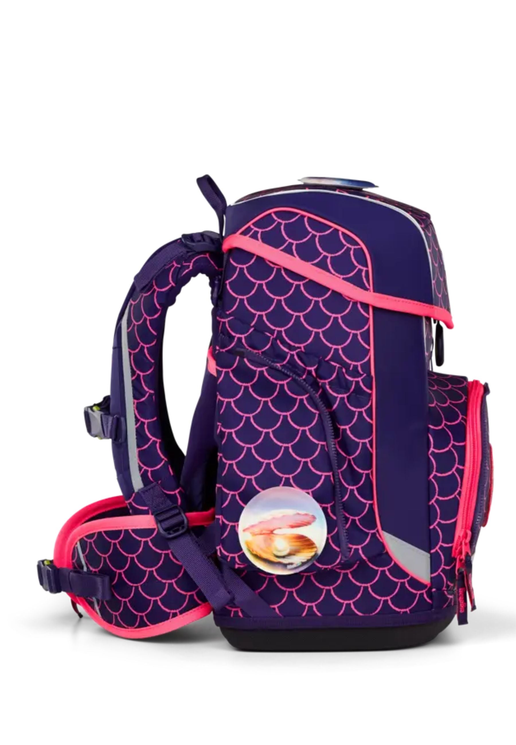 Ergobag Set Zaino Scolastico Pearl 5 Pezzi in Poliestere Viola Set Cubo Bambina
