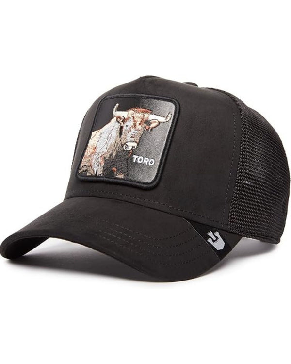 Goorin Bros. Trucker Cap Con Visiera Patch Animale 'suede Bull' Nero Unisex