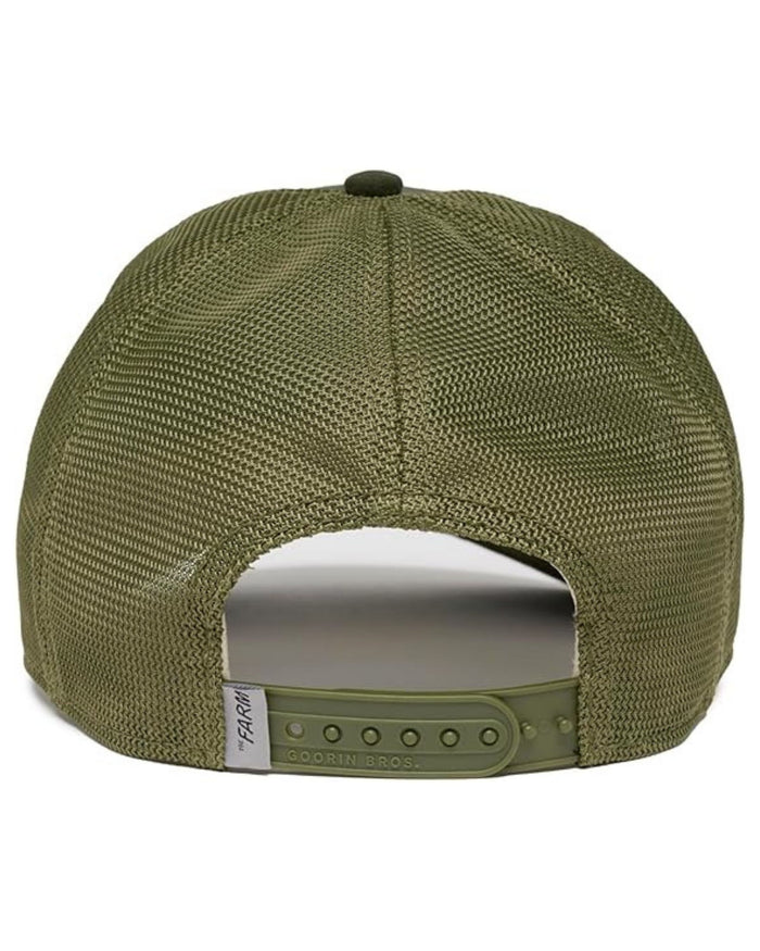 Goorin Bros. Trucker Cap In Suede Con Visiera Patch Animale 'hog' Verde Unisex 4