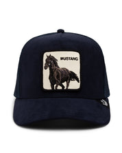 Goorin Bros. Trucker Cap In Suede Con Visiera Patch Animale Blu Unisex