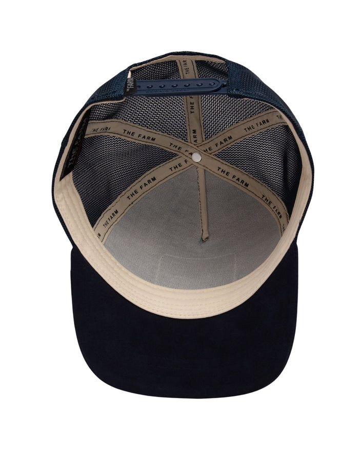 Goorin Bros. Trucker Cap In Suede Con Visiera Patch Animale Blu Unisex 6