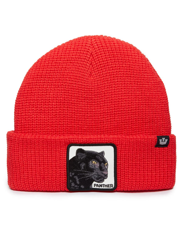 Goorin Bros. Cappello Beanie Hat Cuffia Con Patch Frontale E Logo Su Lato Rosso Unisex