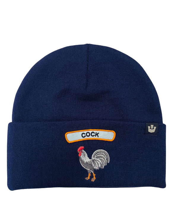 Goorin Bros. Cuffia Beanie Logo Ridotto The Farm 'soft Rock Cock' Blu Unisex