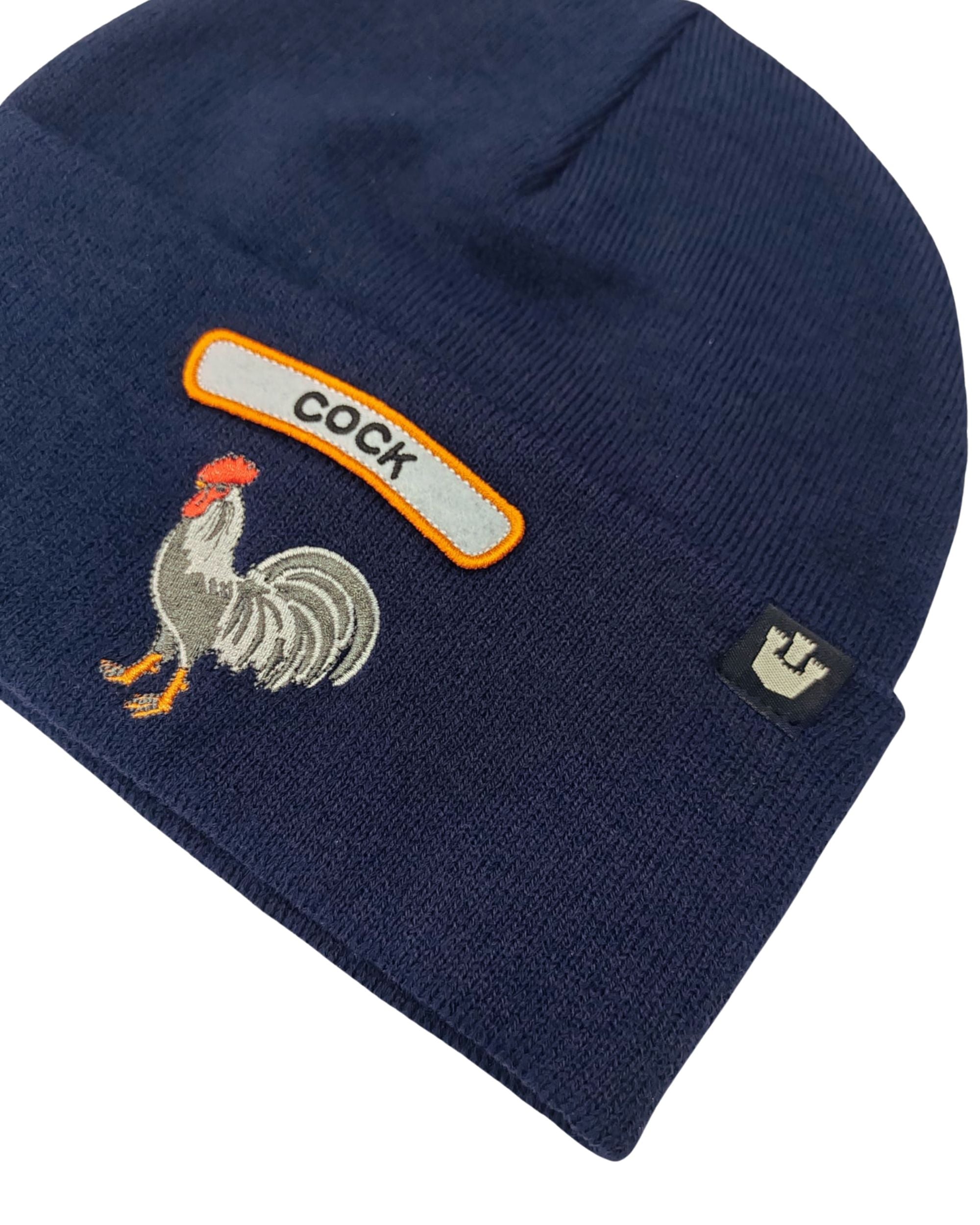 Goorin Bros. Cuffia Beanie Logo Ridotto The Farm 'soft Rock Cock' Blu Unisex