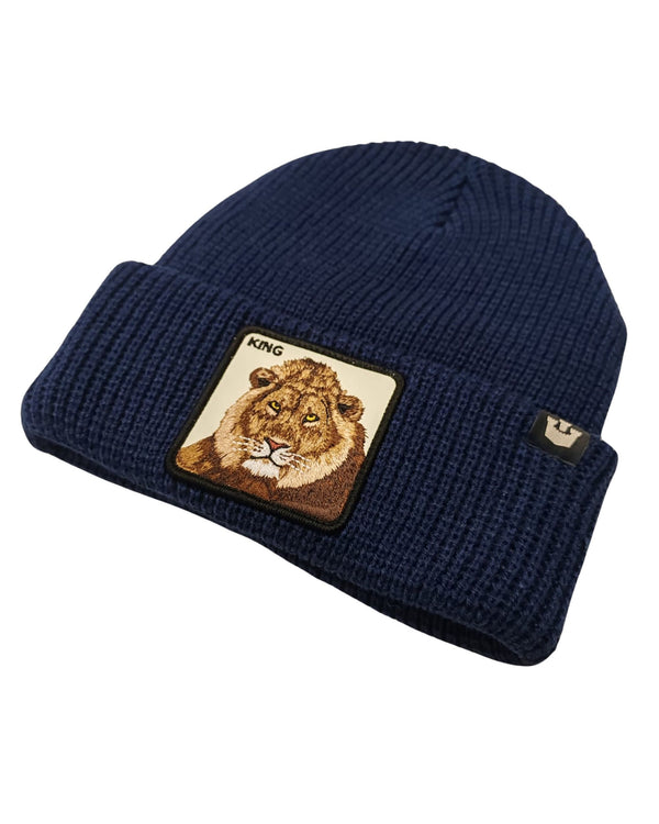 Goorin Bros. Cuffia Beanie Con Patch Animale The Farm Blu Unisex-2