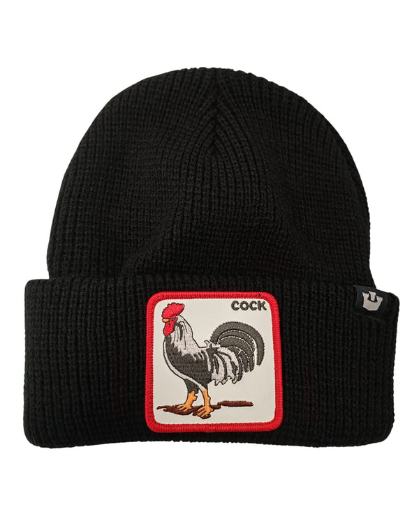 Goorin Bros. Cuffia Beanie Con Patch Animale The Farm Nero Unisex