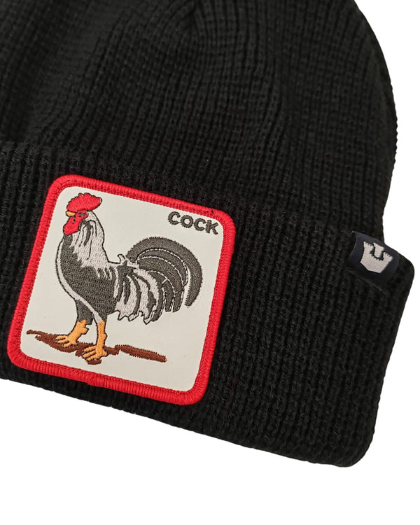 Goorin Bros. Cuffia Beanie Con Patch Animale The Farm Nero Unisex-2