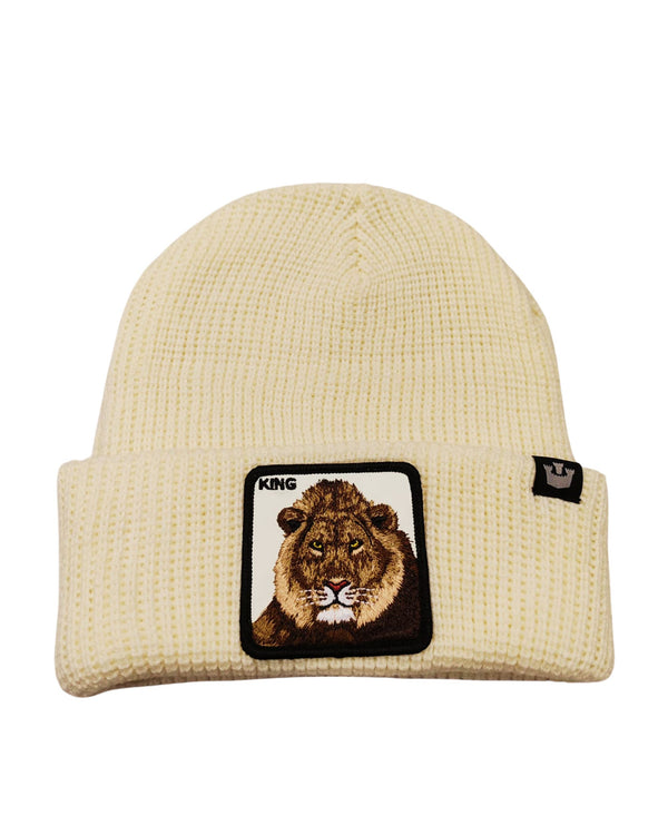 Goorin Bros. Cuffia Beanie Con Patch Animale The Farm Bianco Unisex