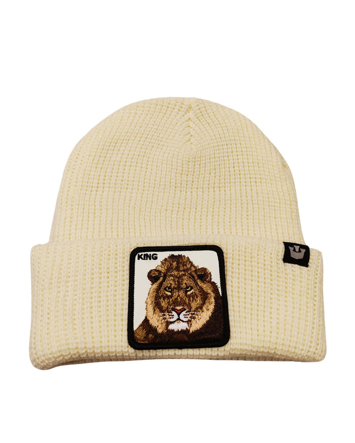 Goorin Bros. Cuffia Beanie Con Patch Animale The Farm Bianco Unisex 1