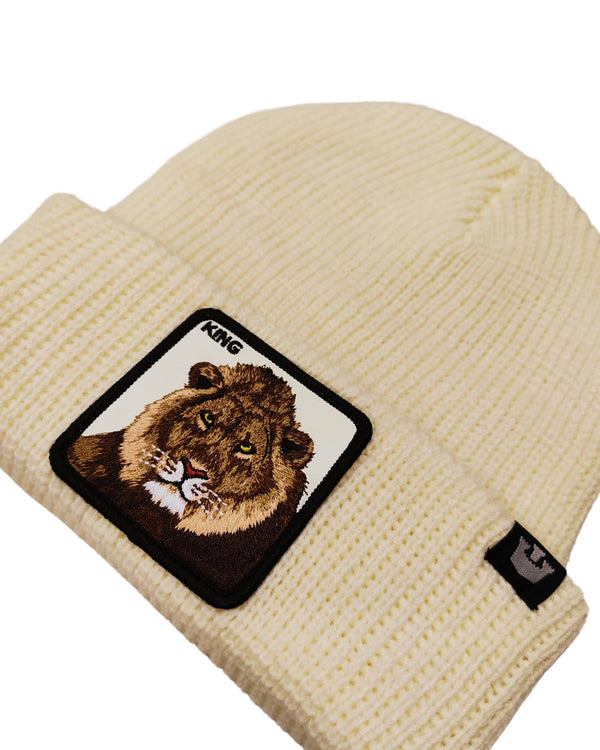 Goorin Bros. Cuffia Beanie Con Patch Animale The Farm Bianco Unisex-2