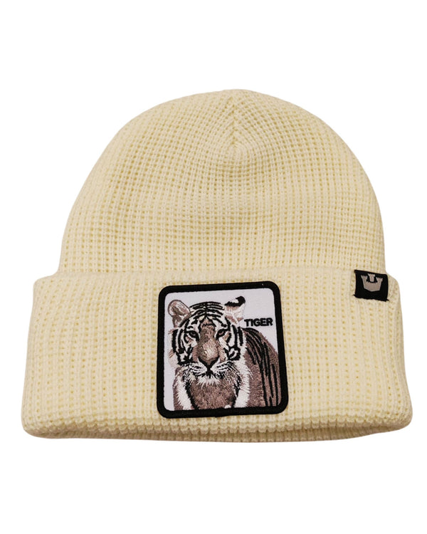 Goorin Bros. Cuffia Beanie Con Patch Animale The Farm Bianco Unisex