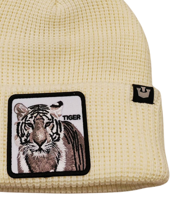 Goorin Bros. Cuffia Beanie Con Patch Animale The Farm Bianco Unisex-2