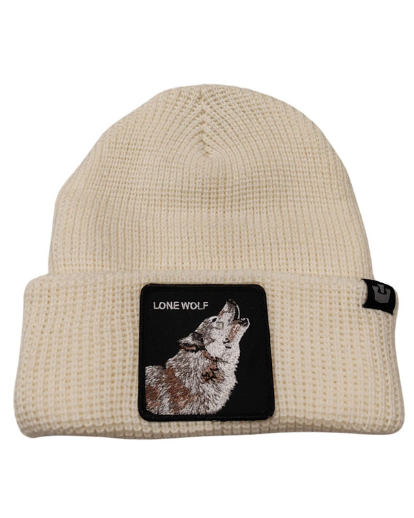 Goorin Bros. Cuffia Beanie Con Patch Animale The Farm Bianco Unisex