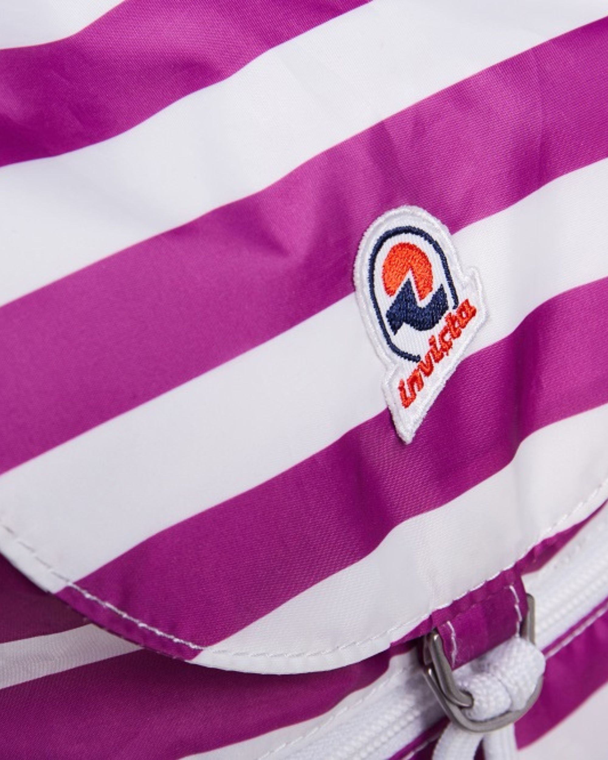 Invicta Sacca Verticale Leggero Motivo A Righe Bianco lilla Unisex