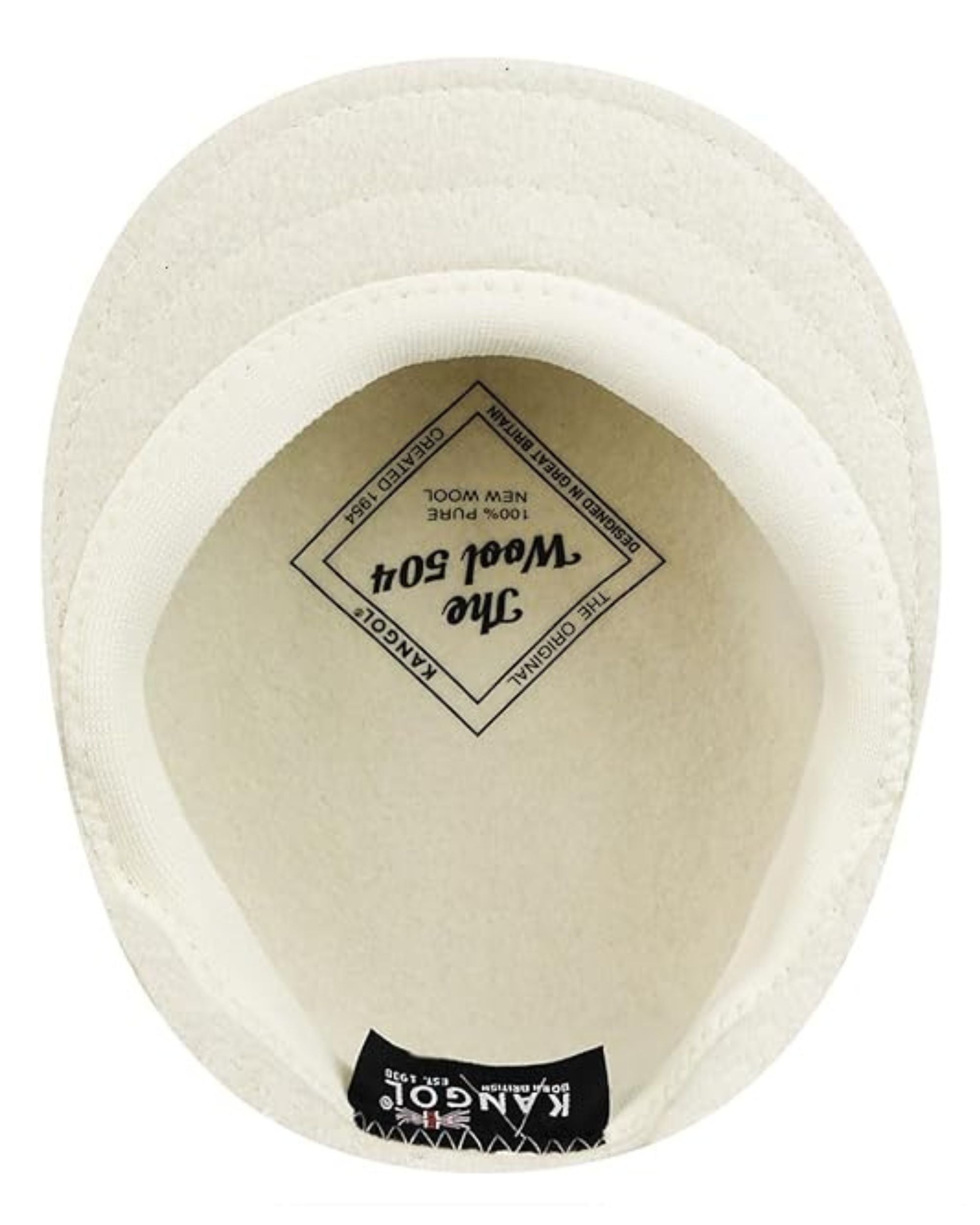 Kangol Cappello Coppola 504 Iconico in Lana Bianco Unisex