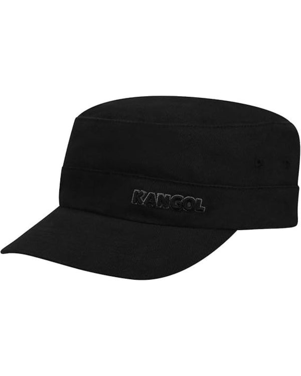 Kangol Cappello Army Cap in Cotone con Tasca Nascosta Nero Unisex