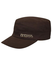 Kangol Cappello Army Cap in Cotone con Tasca Nascosta Marrone Scuro Unisex