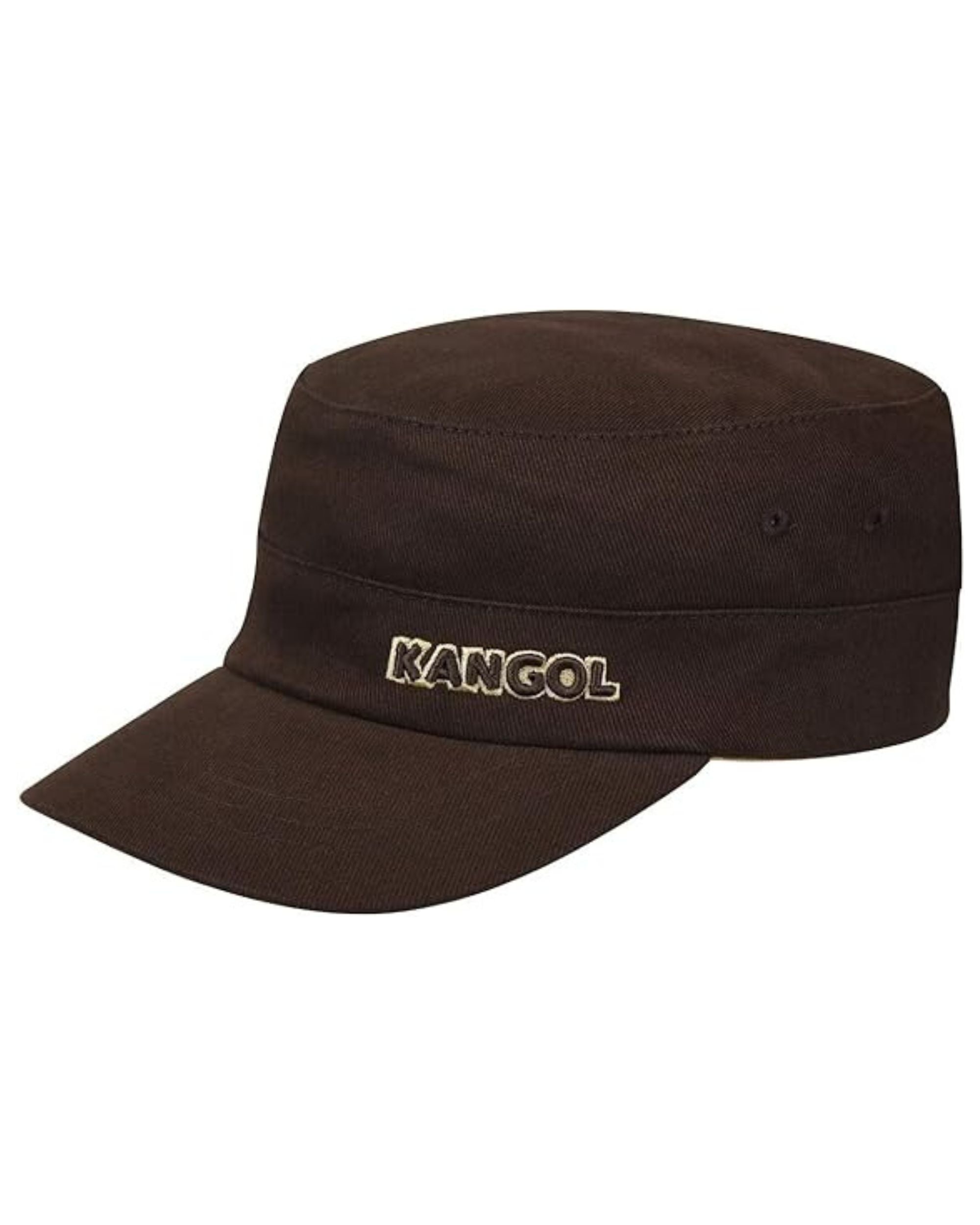 Kangol Cappello Army Cap in Cotone con Tasca Nascosta Marrone Scuro Unisex