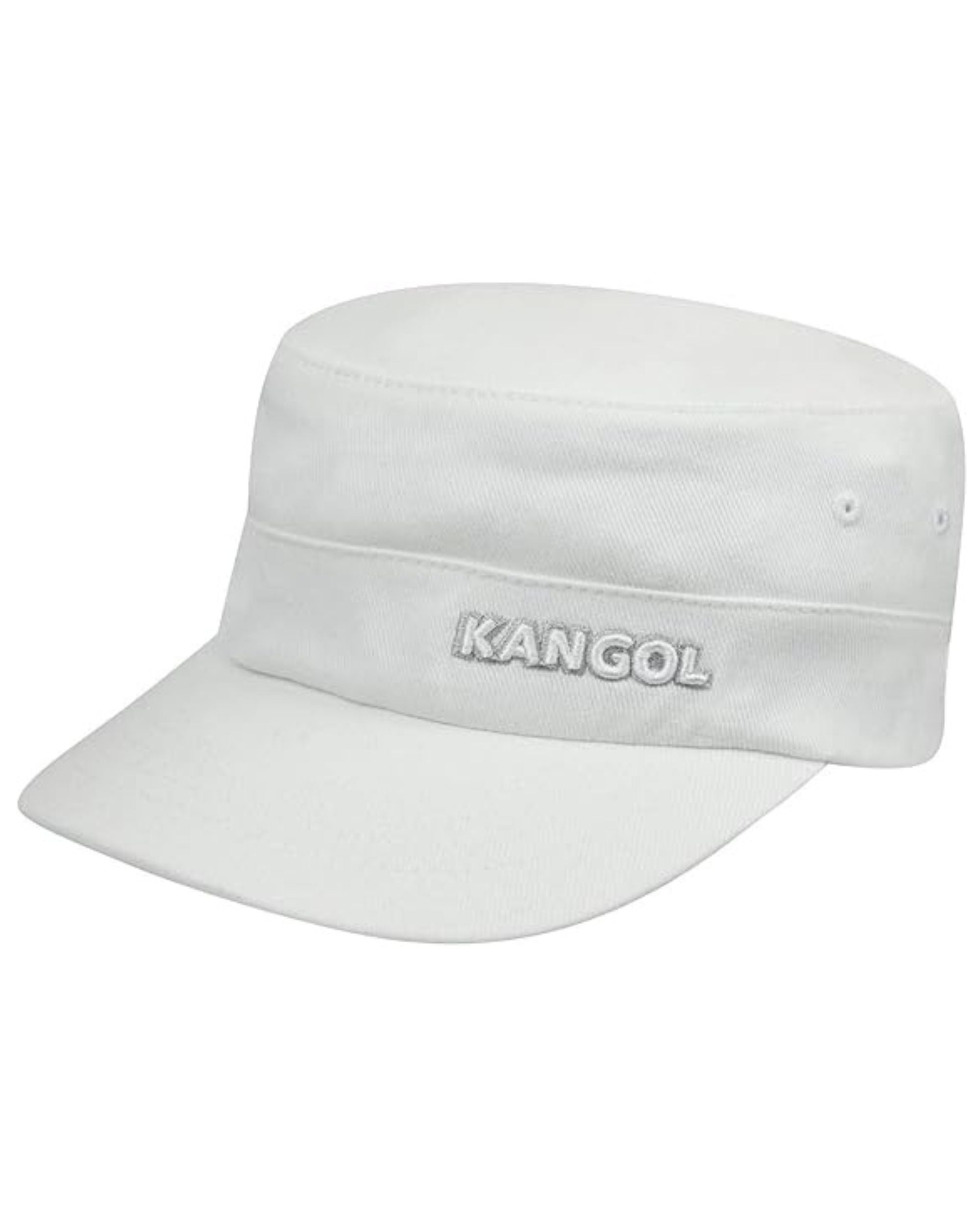 Kangol Cappello Army Cap in Cotone con Tasca Nascosta Bianco Unisex
