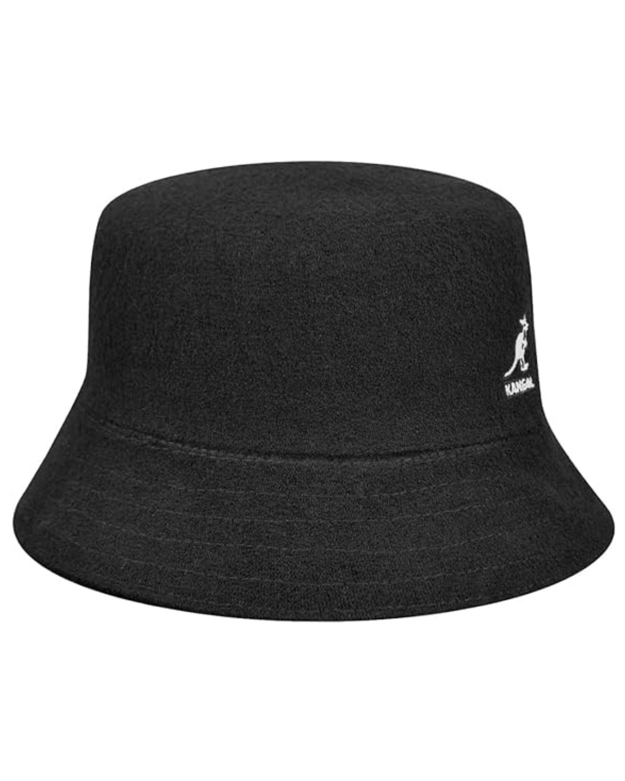Kangol Cappello Pescatore Bermuda Bucket in Cotone Nero Unisex